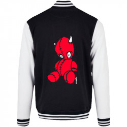 Teddy baseball en molleton noir et blanc Diabolik - Puppet (Diabolik)
