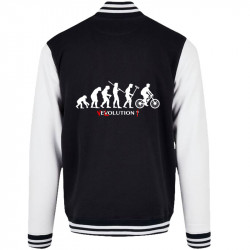 Teddy baseball en molleton noir et blanc Vélolution (Gondrax,Vélo,Evolution)