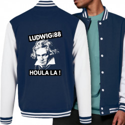 Teddy baseball en molleton bleu marine et blanc Ludwig Von 88 - Houlala (Ludwig Von 88)