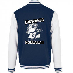 Teddy baseball en molleton bleu marine et blanc Ludwig Von 88 - Houlala (Ludwig Von 88)