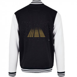 Teddy baseball en molleton noir et blanc Tatata Tatata Tatata (Trabe,Humour,Films/Séries,Star Wars)