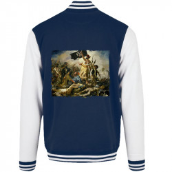 Teddy baseball en molleton bleu marine et blanc Viva la revolution (Gondrax,Humour,Slogans engagés)