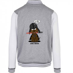 Teddy baseball en molleton gris chiné et blanc Dark Medor (Gondrax,Animaux,Humour,Films/Séries,Star Wars)