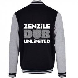 Teddy baseball en molleton noir et gris chiné Zenzile - Dub Unlimited (Zenzile)