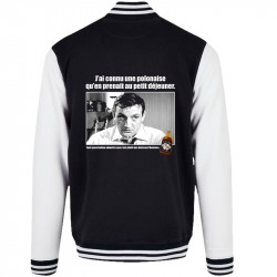 Teddy baseball en molleton noir et blanc Une polonaise (Films/Séries,Les Tontons Flingueurs)