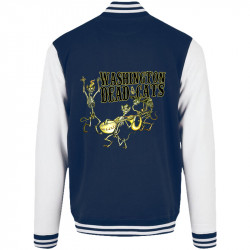 Teddy baseball en molleton bleu marine et blanc Washington Dead Cats - Dead Cats Band (Washington Dead Cats)