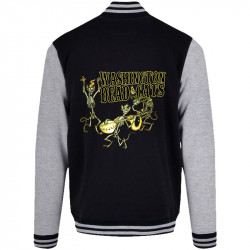 Teddy baseball en molleton noir et gris chiné Washington Dead Cats - Dead Cats Band (Washington Dead Cats)