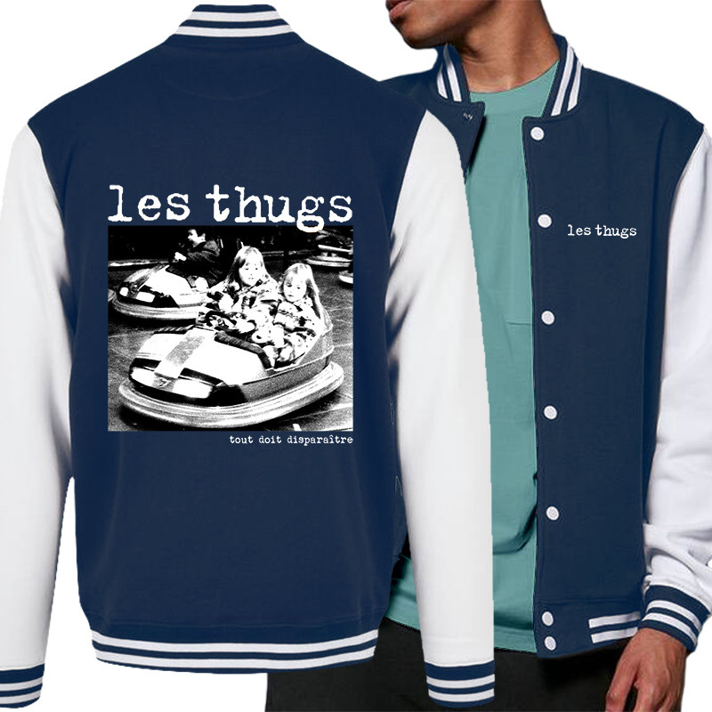 Teddy baseball en molleton bleu marine et blanc Les Thugs - Tout doit disparaître (Les Thugs)