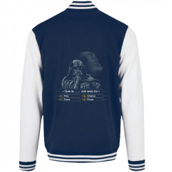 Teddy baseball en molleton bleu marine et blanc Dark Vador veut gagner des millions (Films/Séries,Humour,Star Wars)