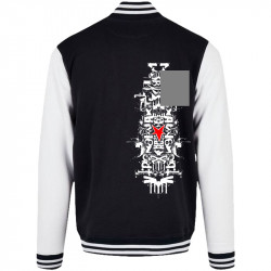 Teddy baseball en molleton noir et blanc Nawak - Totem (Nawak)