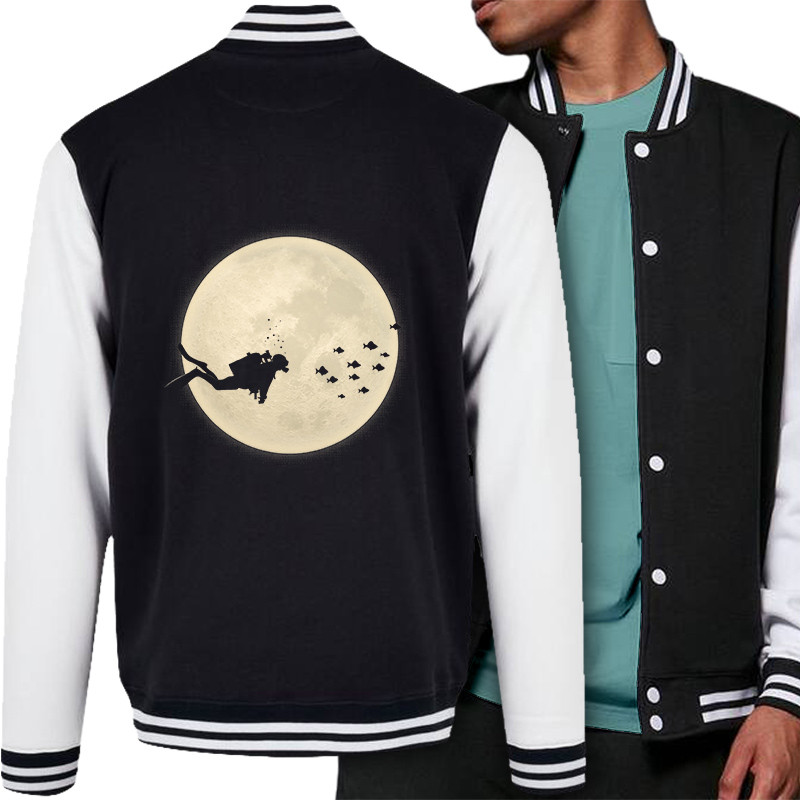 Teddy baseball en molleton noir et blanc Plongeur Lune (Le Duc,Humour,Divers)