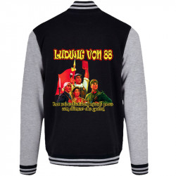 Teddy baseball en molleton noir et gris chiné Ludwig Von 88 - La révolution (Ludwig Von 88)