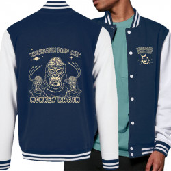 Teddy baseball en molleton bleu marine et blanc Washington Dead Cats - Monkey Brain (Washington Dead Cats)