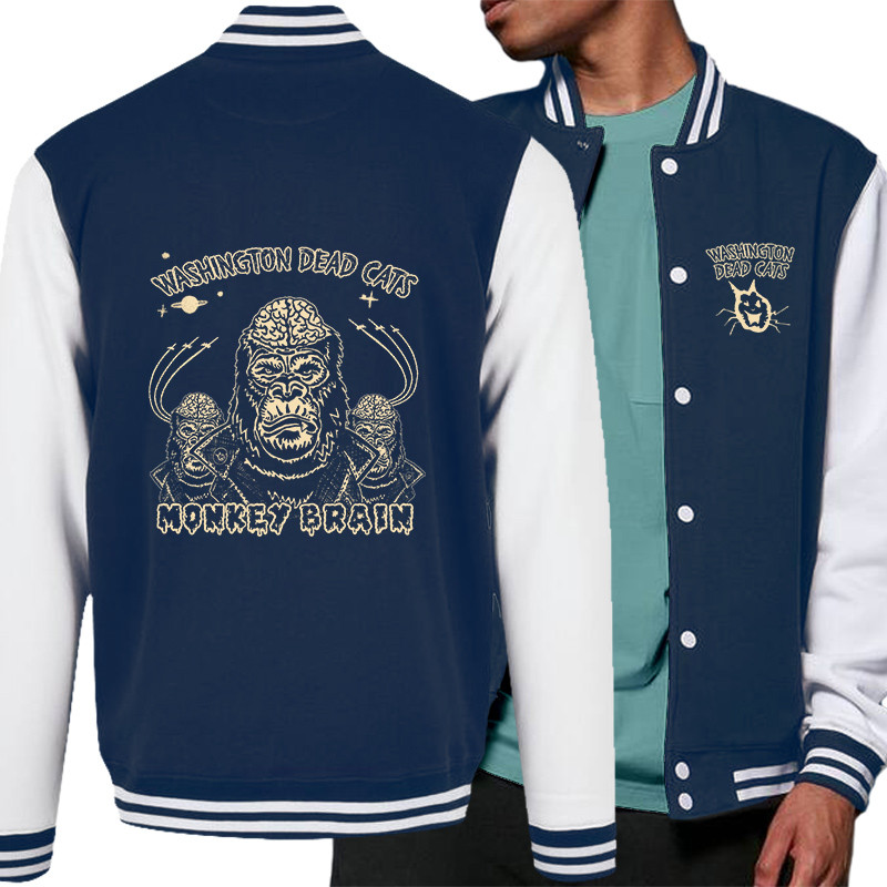 Teddy baseball en molleton bleu marine et blanc Washington Dead Cats - Monkey Brain (Washington Dead Cats)