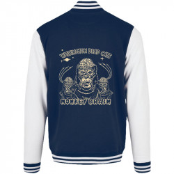 Teddy baseball en molleton bleu marine et blanc Washington Dead Cats - Monkey Brain (Washington Dead Cats)
