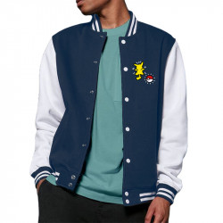 Teddy baseball en molleton bleu marine et blanc Haring Pokemon (Le Duc,Jeux Vidéo / Geek,Manga Kawaï japan)
