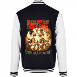 Teddy baseball en molleton noir et blanc Primitive Girls (Washington Dead Cats)