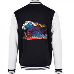 Teddy baseball en molleton noir et blanc WDC - Lobsters (Washington Dead Cats)