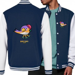 Teddy baseball en molleton bleu marine et blanc Birdy Bird (Michel Gondry,Gondry©,Animaux)