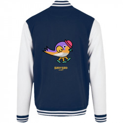 Teddy baseball en molleton bleu marine et blanc Birdy Bird (Michel Gondry,Gondry©,Animaux)