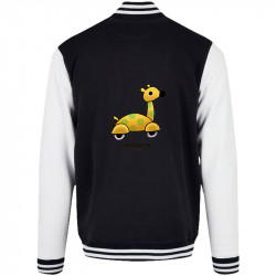 Teddy baseball en molleton noir et blanc Trotulette (Michel Gondry,Gondry©,Animaux)