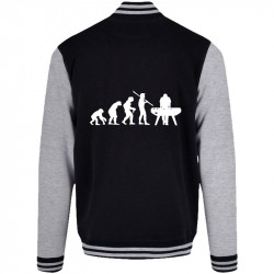 Teddy baseball en molleton noir et gris chiné Evolution Baby-Foot (Baby-Foot,Evolution)
