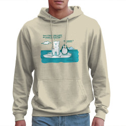 Sweat homme à capuche naturel Couper le chauffage (Gondrax,Animaux,Ecologie)
