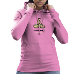 Sweat femme à capuche rose Partir en cacahuète (Gondrax,Humour,Partir en …)