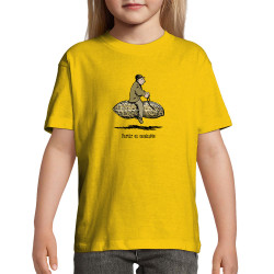 T-shirt enfant jaune Partir en cacahuète (Gondrax,Humour,Partir en …)