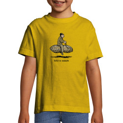 T-shirt enfant jaune Partir en cacahuète (Gondrax,Humour,Partir en …)