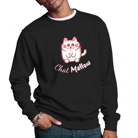 Sweat homme col rond "Chat...