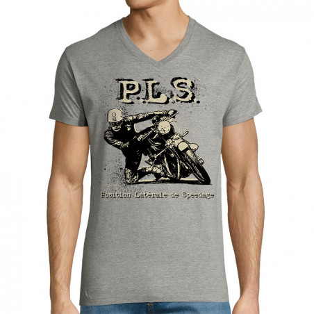 T-shirt homme col V "PLS...