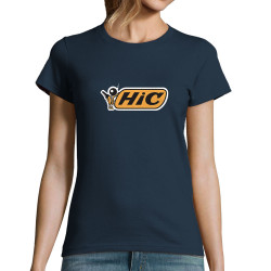 T-shirt femme bleu marine Hic (Skurg,Humour,Alcool)