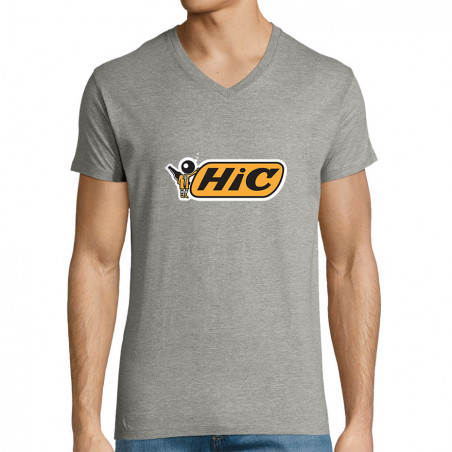 T-shirt homme col V "Hic"