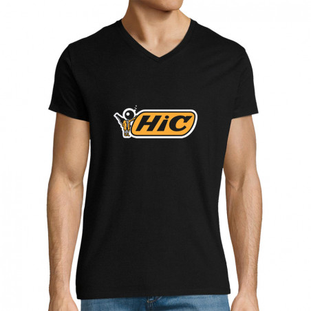 T-shirt homme col V "Hic"