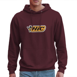 Sweat homme à capuche bordeaux Hic (Skurg,Humour,Alcool)