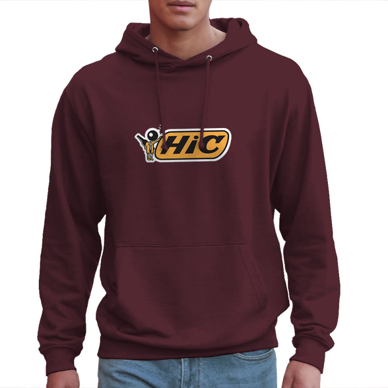 Sweat homme à capuche bordeaux Hic (Skurg,Humour,Alcool)