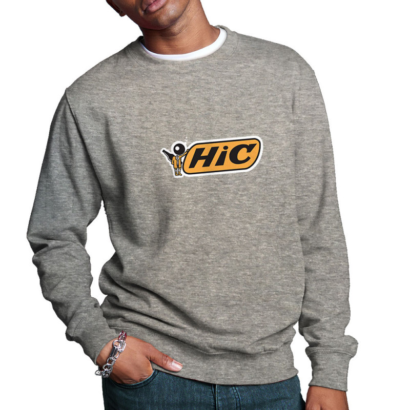 Sweat homme col rond gris chiné Hic (Skurg,Humour,Alcool)