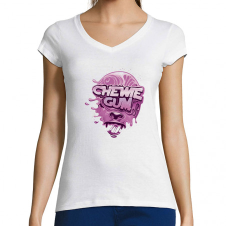 T-shirt femme col V "Chewie...