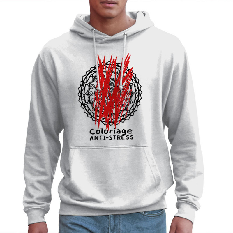 Sweat homme à capuche blanc Coloriage anti-stress (Zewa,Humour)