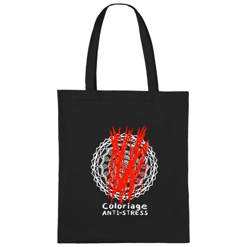 Sac shopping en toile noir Coloriage anti-stress (Zewa,Humour)