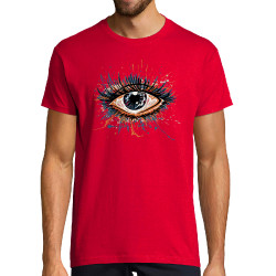 Tee-shirt homme rouge Œil Splash (Zewa,Divers)