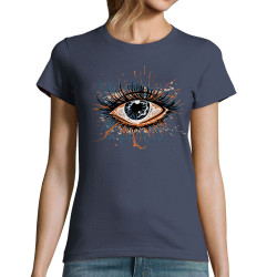 T-shirt femme bleu denim Œil Splash (Zewa,Divers)