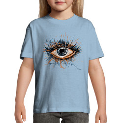 T-shirt enfant bleu ciel Œil Splash (Zewa,Divers)
