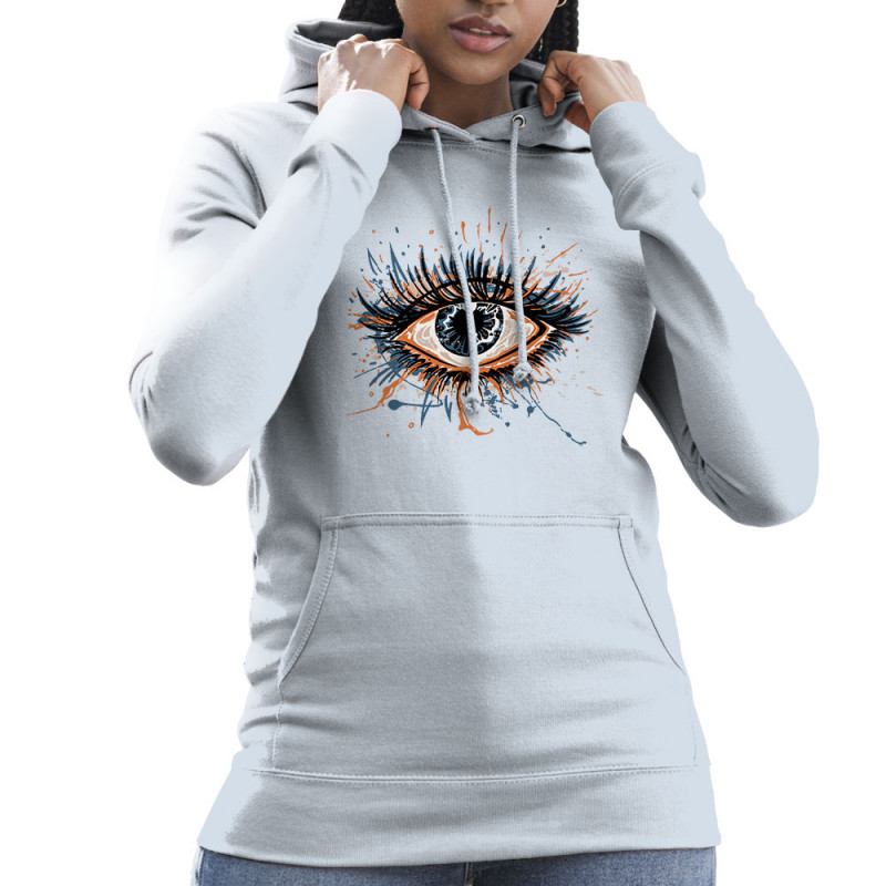 Sweat femme à capuche bleu ciel Œil Splash (Zewa,Divers)