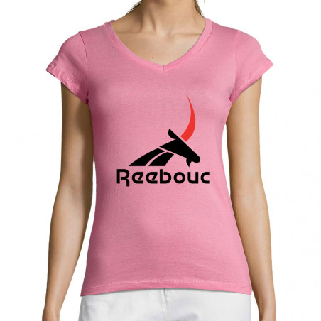 T-shirt femme col V "Reebouc"