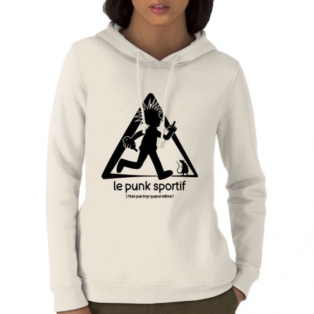 Sweat femme à capuche coton...