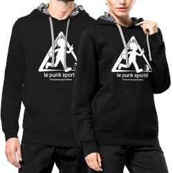 Sweat capuche à motifs unisexe noir et têtes de mort mexicaines Le Punk Sportif (Gondrax,Rock & Punk,Humour,Détournements)