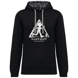 Sweat capuche à motifs unisexe noir et têtes de mort mexicaines Le Punk Sportif (Gondrax,Rock & Punk,Humour,Détournements)