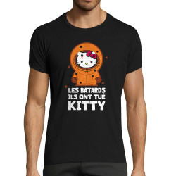 T-shirt homme fit noir Ils ont tué Kitty (Baxt,Détournements,Humour)